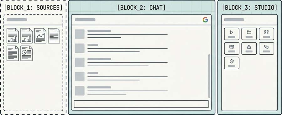 Інтерфейс Google NotebookLM