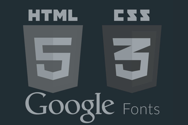 #6. HTML 5, CSS 3, Google Fonts